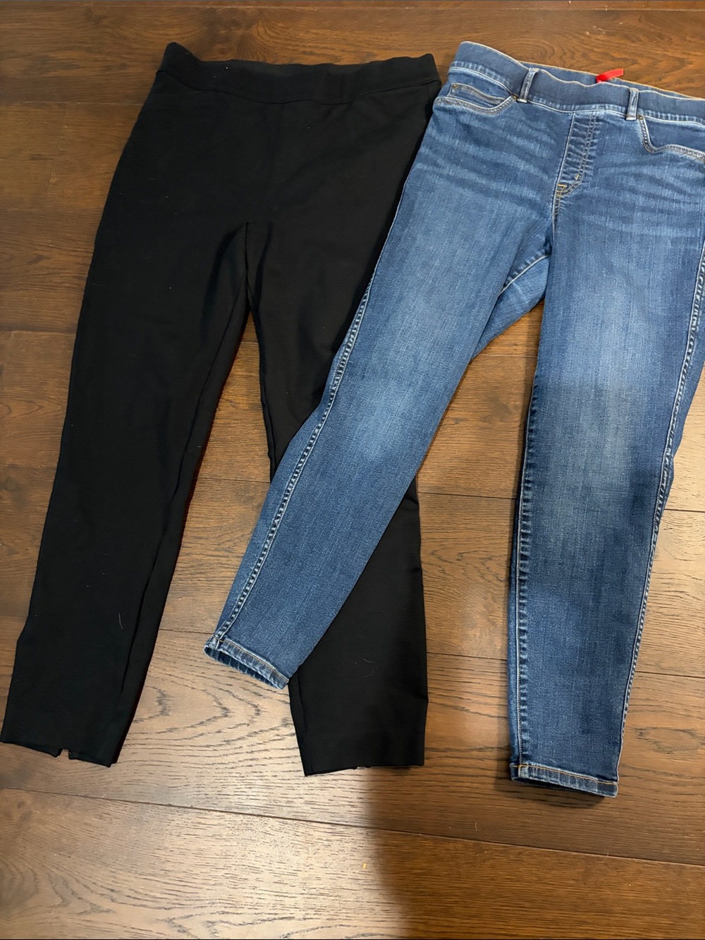 SPANX Black and Blue Denim Jeggings Set of 2 Sz Xl L pants jeans